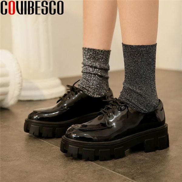 

dress shoes covibesco 2021 summer autumn genuine leather handmade for women cross tied platform chunky heels pumps party woman, Black