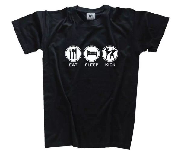 

eat sleep kick kick boxes boxes t-shirt s-xxxl, White;black
