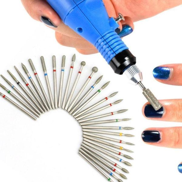 

shapes diamond nail drill milling bits cuticle cutter manicure files burr grinder replacement1
