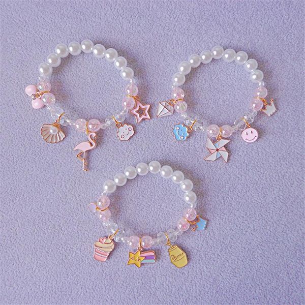 

beaded, strands star pendent bracelet for girls cute multicolor friendship heart charms accessories jewelry gift 2021 wholesale trend, Black