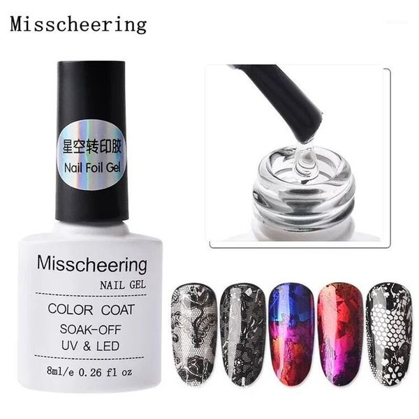 

bottle 8 ml nail foil adhesive glue professional foils sticker paper transfer design manicure art accessory tools1