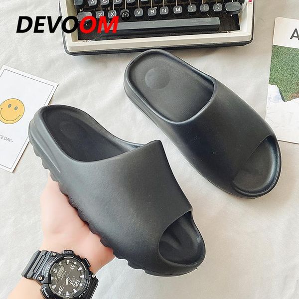 

slippers 2021 summer home men fashion mens slides house indoor room non-slip badslippers soft sandals casual shoes, Black