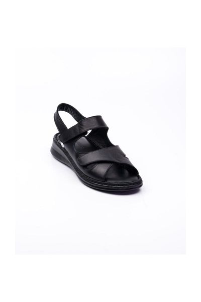 

slippers 3562 leather women 's sandals black siyah-40
