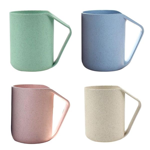 

mugs set of 1 4 colors eco-friendly healthy wheat straw biodegradable plastic cup mug 85db