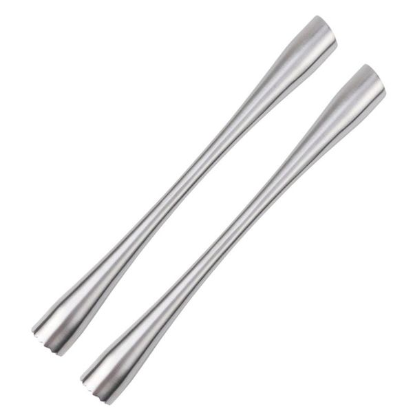 

forks 2 pcs tooth head grinding rods efficient portable popsicle sticks (silver)