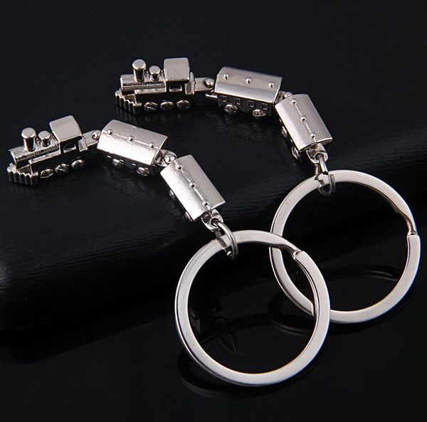 

novelty mini train shaped keychains zinc alloy vintage trains keyrings for tourist gifts