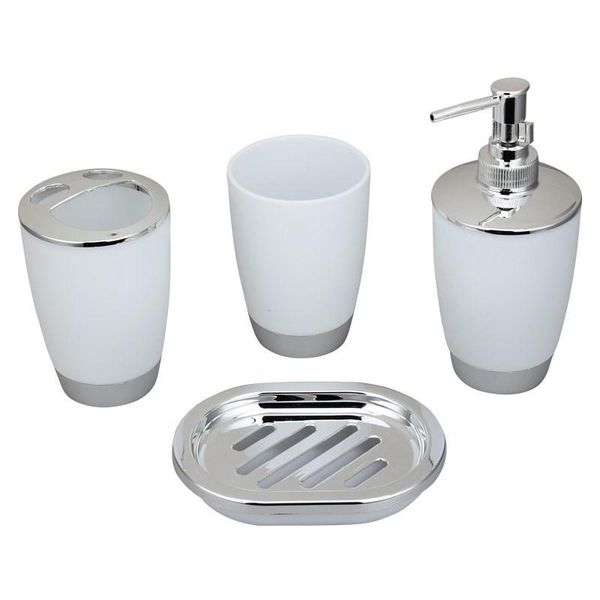 

bath accessory set plastic toothbrush holder gargle cup soap box toilet brush household el bathroom shower storage