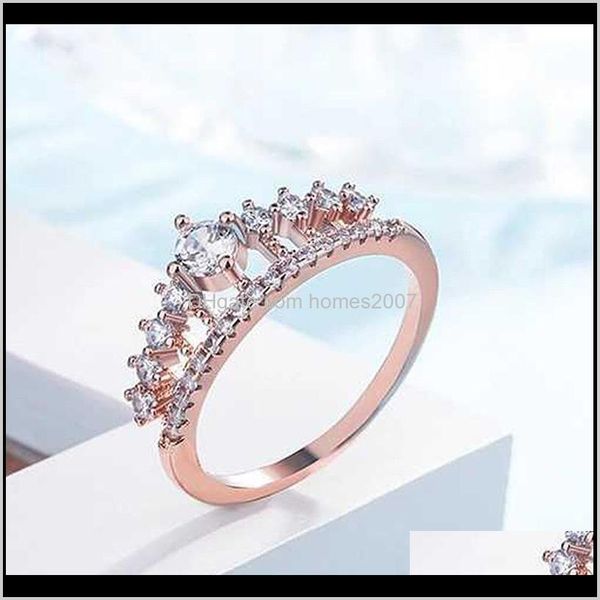 

jewelryrose silod gold ring for women christmas diamond fine jewelry luxury anniversary office nose rings cluster drop delivery 2021 fuifg, Golden;silver