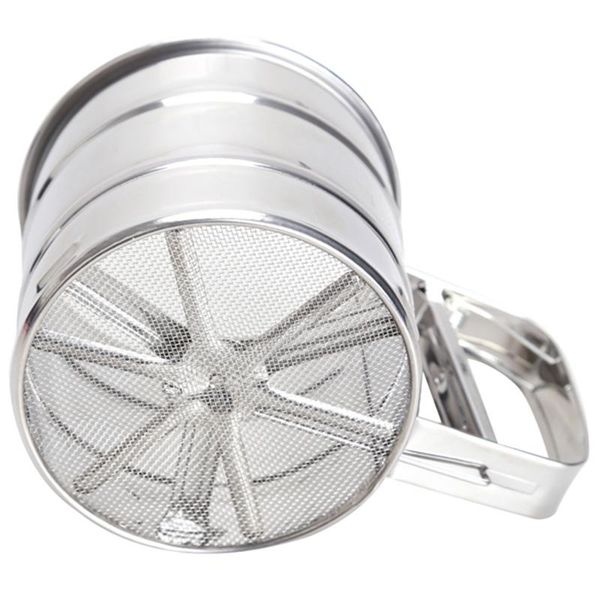 

mesh flour sifter manual sugar icing shaker stainless steel cup shape kitchen tools stsf666 baking & pastry