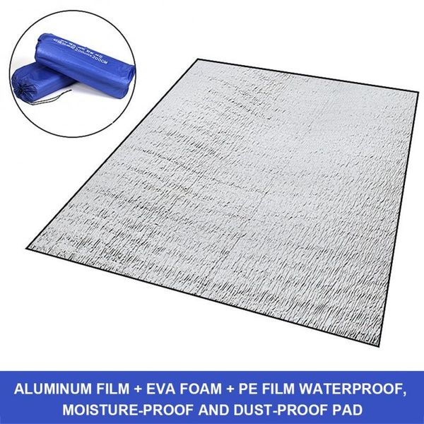 

outdoor pads waterproof aluminum foil eva camping mat foldable sleeping picnic beach mattress pad 200*180