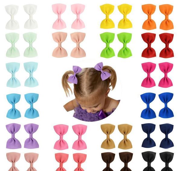 2021 2,75 pollici fermagli per capelli per bambini ragazza fiocchi solidi barretes accessori per capelli per bambini forcine per capelli 20 fasce per capelli di design a colori