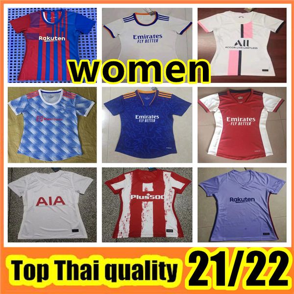 

2021 2022 real madrid soccer jerseys 221/22 maillot de foot femme, Black;yellow