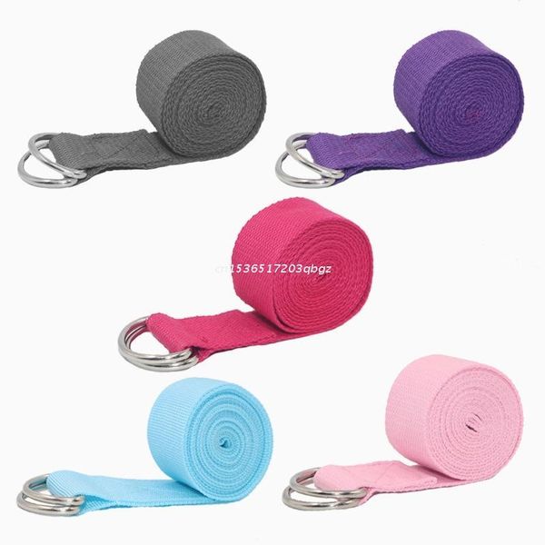 

resistance bands yoga belt strap durable adjustable d-ring buckle non-slip sturdy stretching for yoga, pilates, gym exercise belts dropship