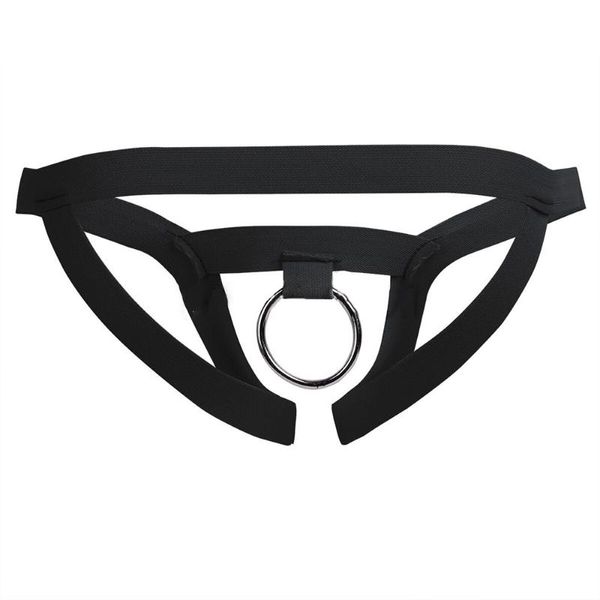 

underpants thong men crotchless g-string homme jockstrap gay underwear sissy stretchy o-ring panties male lingerie bikini, Black;white