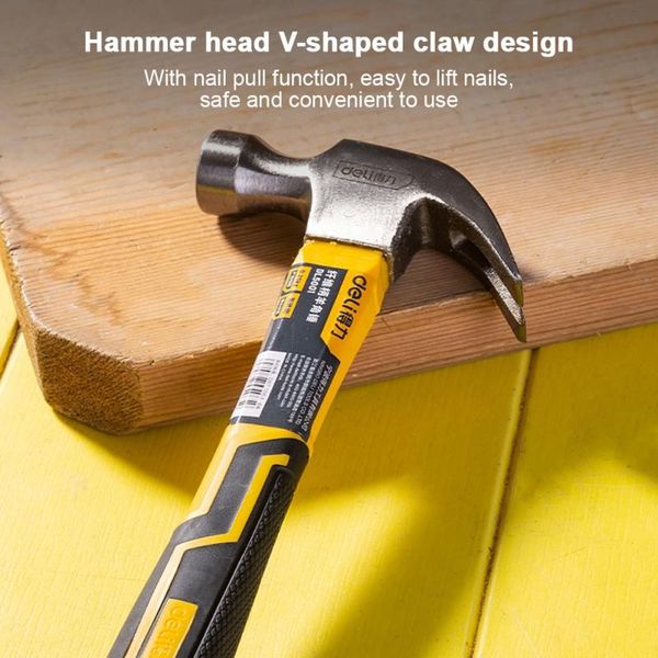 

hand tools deli iron hammer with fiber handle claw