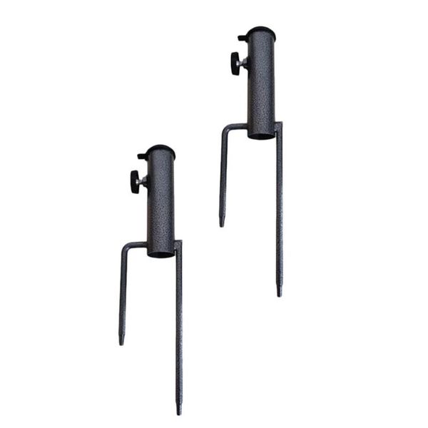 

umbrellas 1 set 2pcs practical umbrella holders metal beach anchors (black)