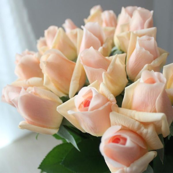 

pcs roses artificial flowers real touch branch stem latex rose hand feel felt decoration home wedding party decorative & wreaths