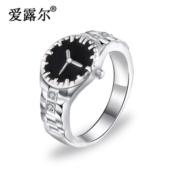 

jewelry new creative watch fashion ring personalized lovers hand jewelry, Slivery;brown