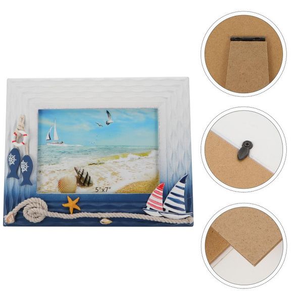

frames 1pc nautical style po frame wooden picture adornment deskdecor