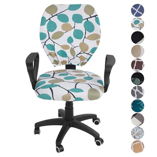 

chair covers office spandex cover stretch anti-dirty computer armchair protect slipcover washable boss rotating elastic seat case
