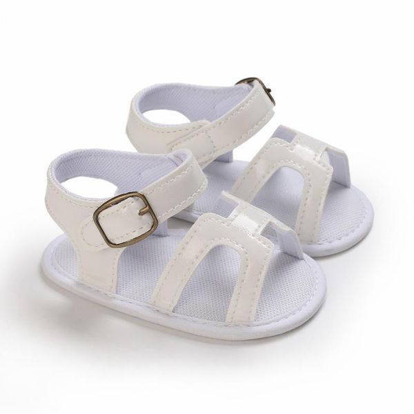 

first walkers summer style baby sandals solid color toddler soft bottom infant crib shoes stroller indoor slippers