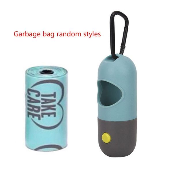 

degradable dog poop bags dispenser with led light waste storage garbage holder travel & outdoors