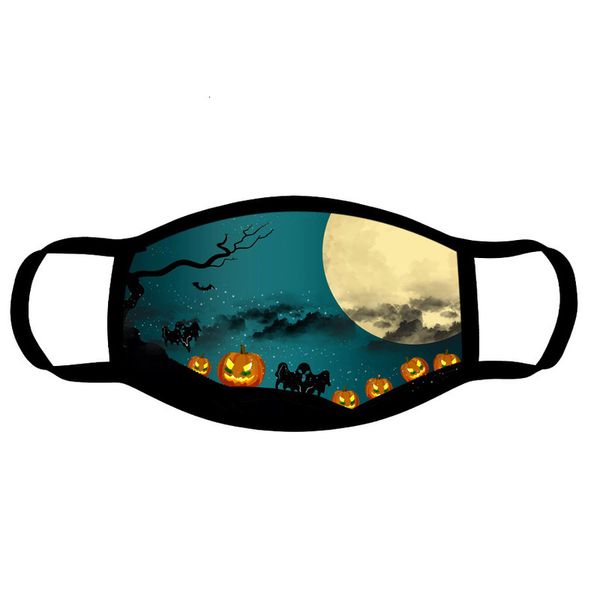 

halloween 3d printing dust-proof ear children's cotton breathable mask