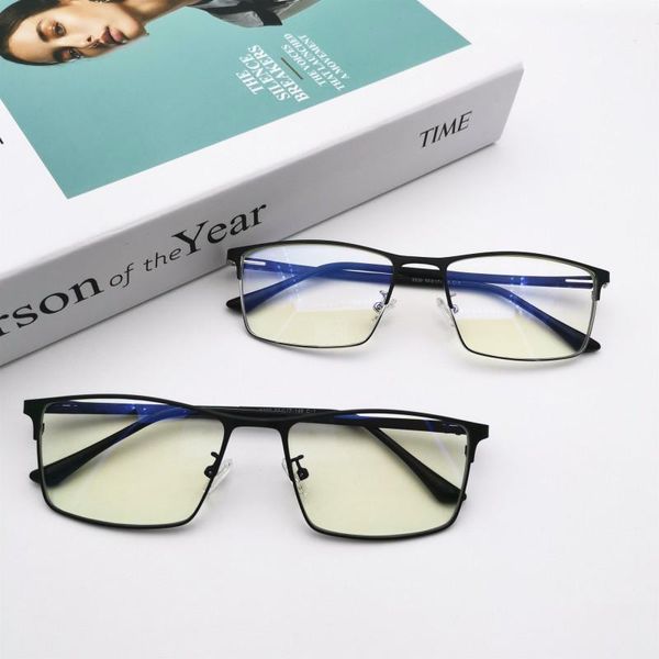 

fashion sunglasses frames veshion tr90 men's glasses blue light vintage eyeglasses for male square computer retro optical lens, Black