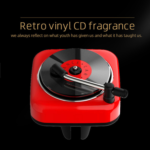 

car freshener record player air outlet aroma vent clip essential oil diffuser for auto interior decoration solid perfume