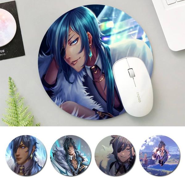 

mouse pads & wrist rests luxury genshin impact kaeya pad round family lapgamer rubber mat mousepad desk gaming cup