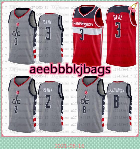 

men s-6xl basketball jersey 0 westbrook 3 beal 2 wall 8 hachimura grey red white dark blue city sleeveless jerseys, Black;red