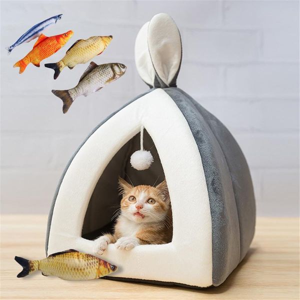 

cat beds & furniture deep sleep pet tent comfortable winter bed small mat basket dog house products warm cave indoor casa gato