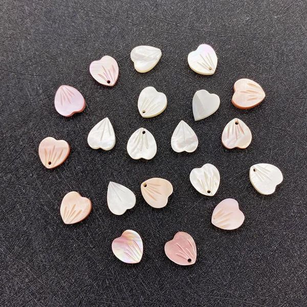 

charms 1pcs natural sea shell pendant petal shape pink diy necklace anklet bracelet earrings jewelry making supplies accessories, Bronze;silver