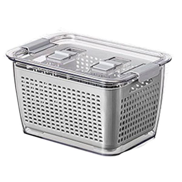 

kitchen plastic storage box fresh-keeping refrigerator fruit vegetable crisper bottles & jars