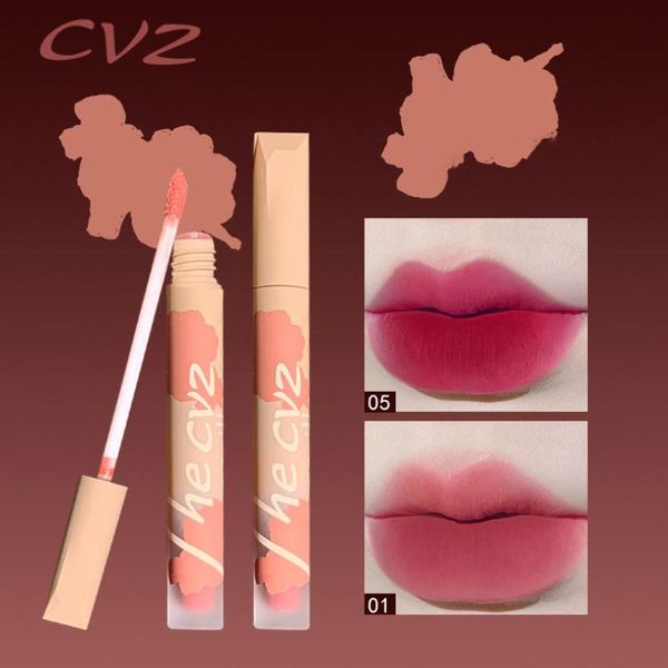

pc 5 colors pink matte texture packaging lip gloss velvet lasting lipstick not stick cup easy to fade cosmetic tslm1