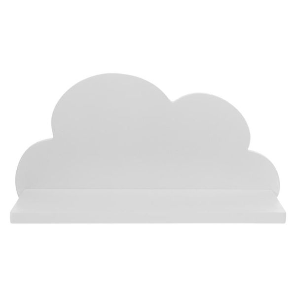 

other home decor 1pc punch wooden cloud shape baffle shelf floating for (white)