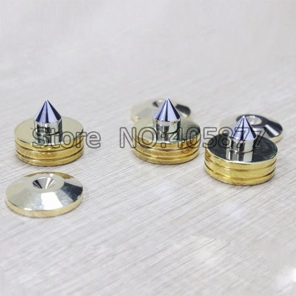 

smart power plugs 6 set brass gold plated speaker stand isolation feet base