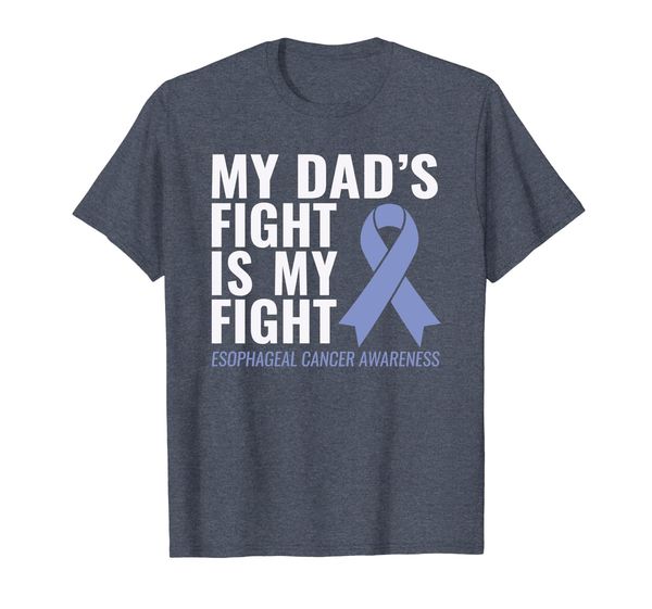 

my dad's fight is my fight esophageal cancer shirt, White;black