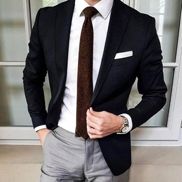 

men's suits & blazers custom fashion handsome black blazer slim fit groomsman tuxedo for wedding dress leisure party male clothing (jac, White;black