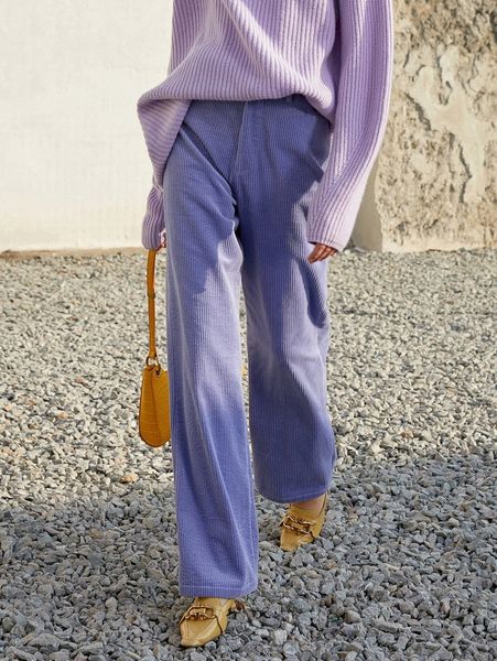 

high waist corduroy straight leg pants h5tm#, Black;white