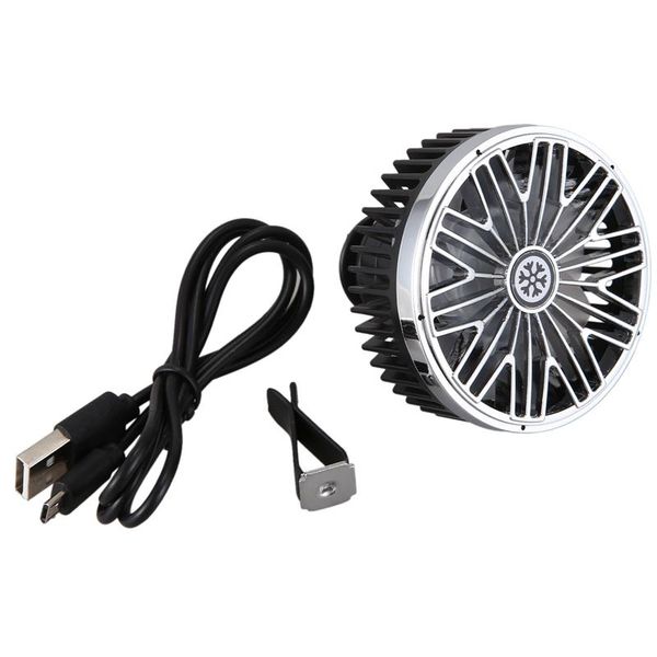 

car vent fan multi-function usb interface seven-page blade led lamp electric fans