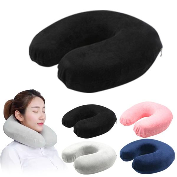 

seat cushions memory foam u-shape travel pillow for airplane neck support accessories comfortable pillows sleep 4colors