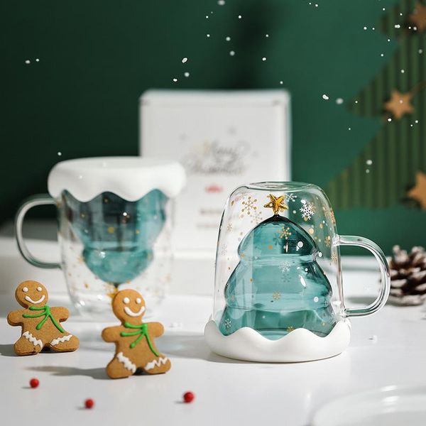 

double layer glass breakfast mug cup drinking glasses wall mugs with coffee cups wine