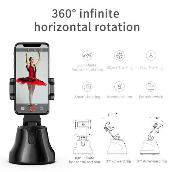 

durable phone stabilizer automatic tracking bluetooth stable black 360Â° handheld gimbal action camera promotion steel selfie monopods