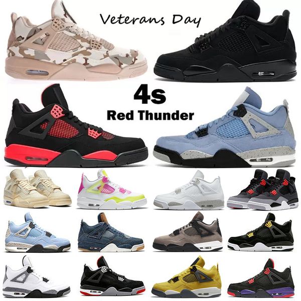 

high 4s 4 basketball shoes university blue white oero shimmer black cat lightning union noir fire red bred pure money metallic purple green