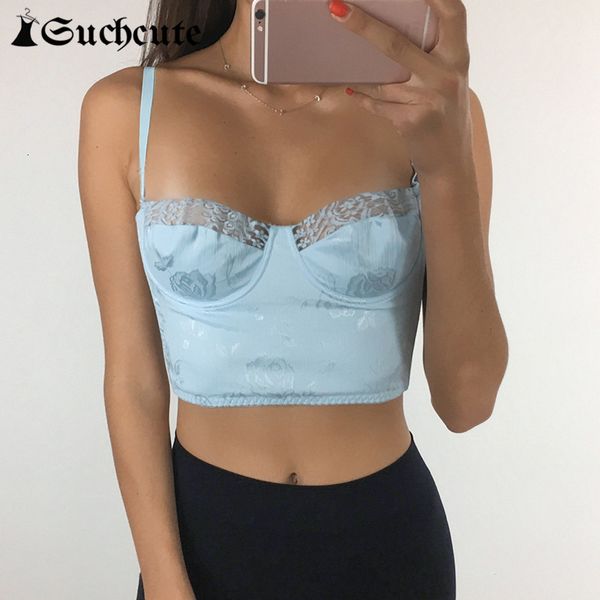 

women's tanks & camis y2k aesthetic lace patchwork crop v-neck sleeveless cami korean style flower print casual outfits, White