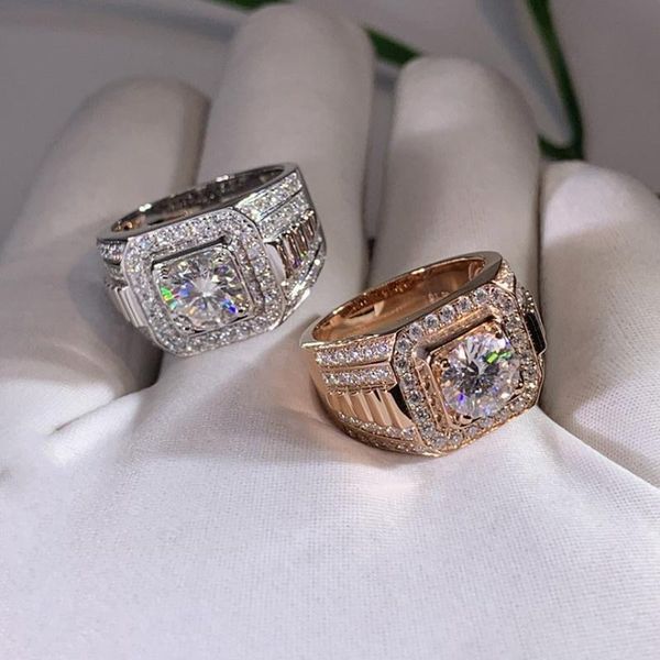 

wedding rings round cut natural white ring engagement birthstone princess promise fashion jewelry size 6-13, Slivery;golden