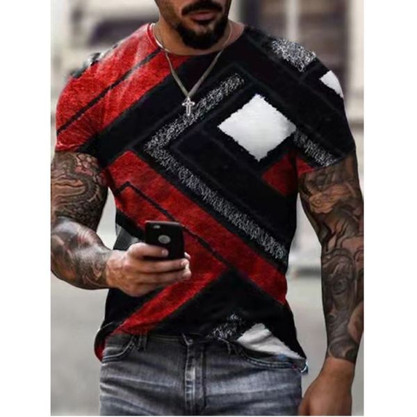 

t-shirt new trend cool pattern 3d digital print breathable loose men's 3d t-shirttgd6, White;black