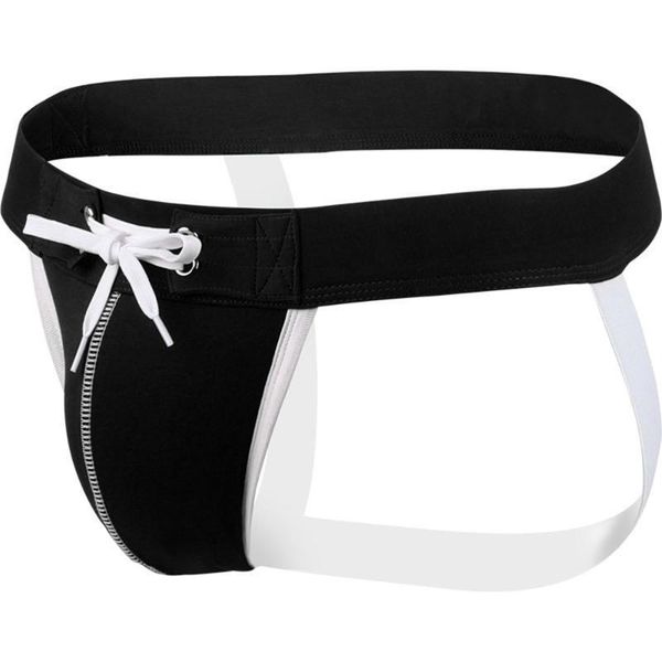 

underpants buttocks mid-rise cotton solid color thong mid-waist, Black;white