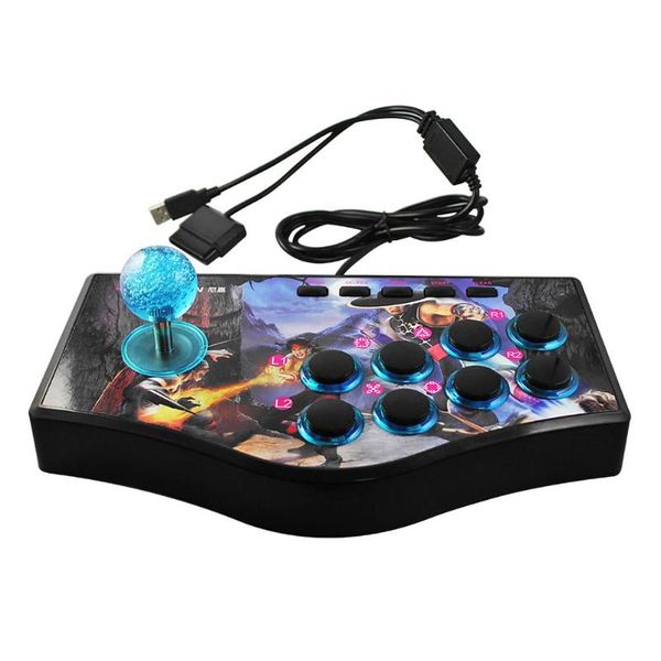 

for ps2 usb wired connector multi-function 8 keys game joystick android pc tv projector universal portable players